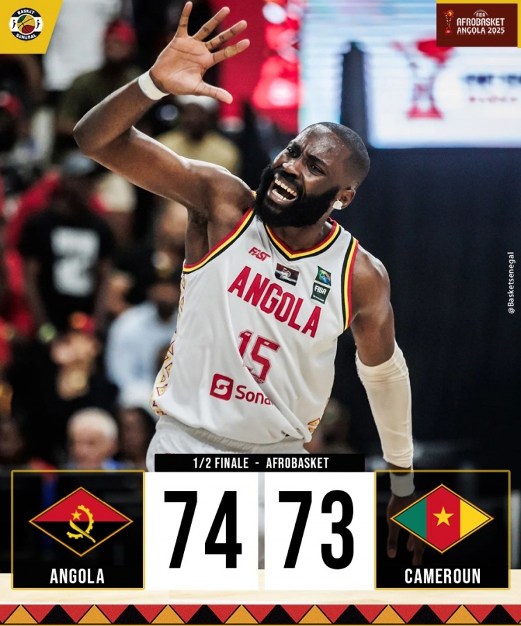 男篮非锦赛：安哥拉74-73险胜喀麦隆晋级决赛 将对阵马里男篮