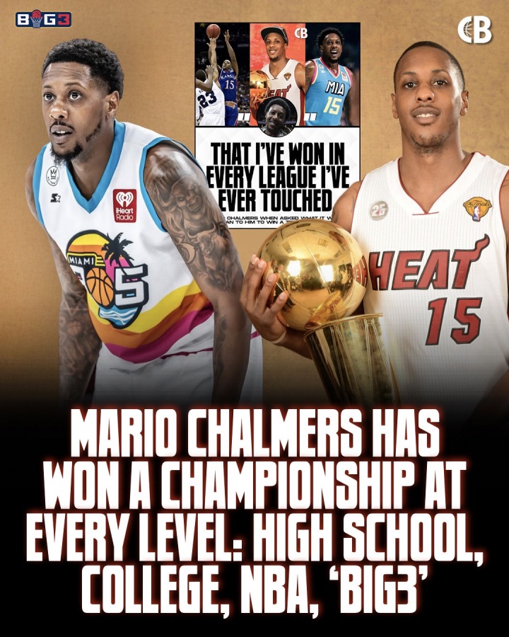 韦德谈查尔莫斯BIG3绝杀夺冠：他在高中、大学、NBA都拿了冠军