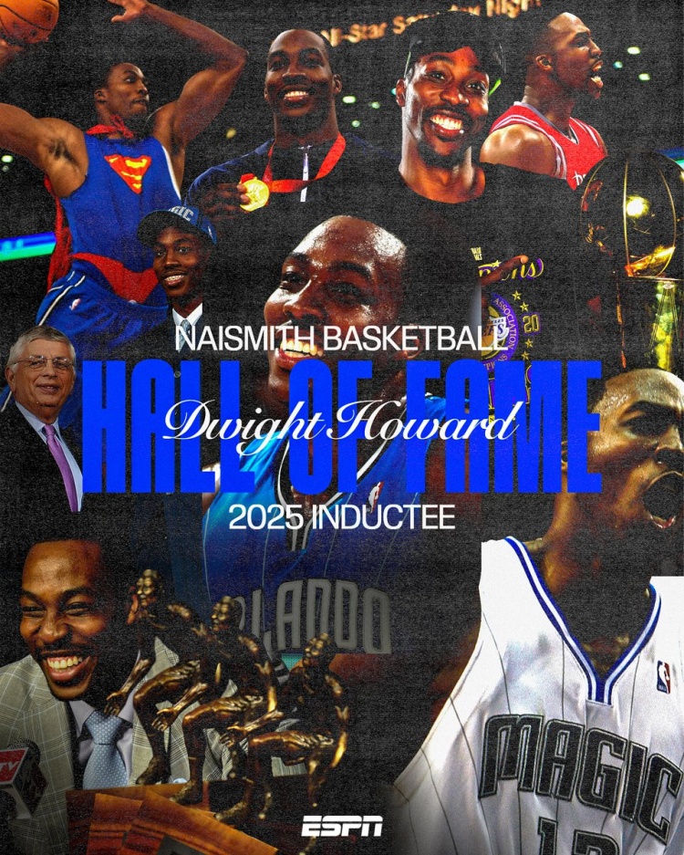 霍华德正式入选名人堂！ESPN官方海报：超人有了新家！
